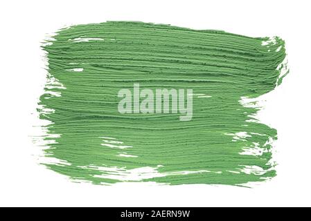 green oil paint spot isolated on white background Stock Photo