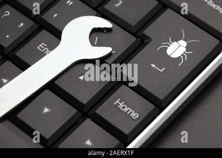 Computer repair concept. Hardware or software error. Stock Photo