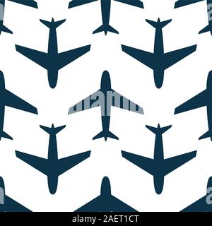 airplane, vector seamless pattern Stock Vector
