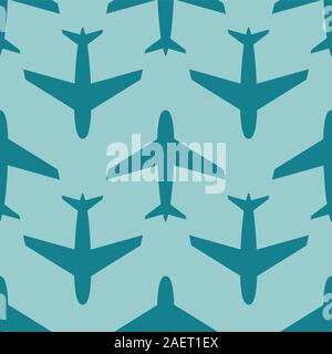 airplane, vector seamless pattern Stock Vector