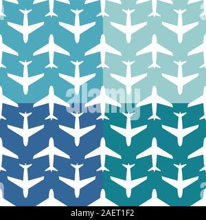 airplane, vector seamless pattern Stock Vector