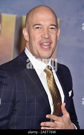 HOLLYWOOD, CA - DECEMBER 09: Hiram Garcia attends the premiere of Sony Pictures' 'Jumanji: The Next Level' at the TCL Chinese Theatre on December 09, 2019 in Hollywood, California. Stock Photo