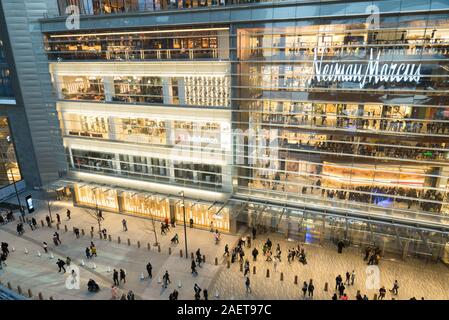 Neiman Marcus store at the hudson yards during night with many people  around Stock Photo - Alamy