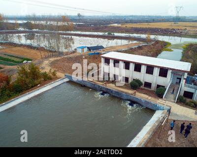 People use water pipes to guide water from the rivers at the north part ...