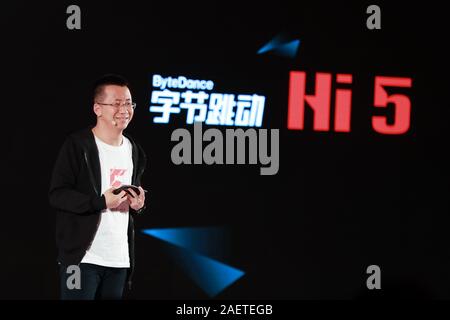 --FILE--Zhang Yiming, founder and CEO of tech company Bytedance, owner of Chinese personalized news aggregator Jinri Toutiao and short video platform