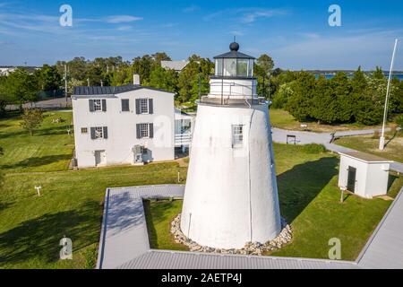 Piney Point Light House Museum & Historic Park, Piney Point, MD Stock Photo