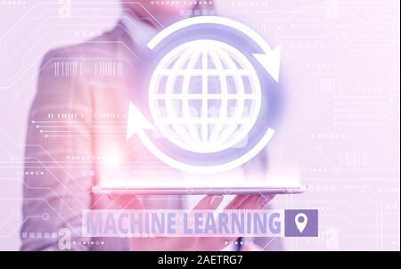 Conceptual hand writing showing Machine Learning. Concept meaning scientific study of algorithms and statistical models Stock Photo