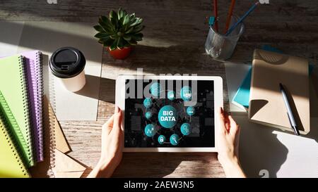 Big data. Tools for manipulation and analysis large amount of information. Internet and technology concept Stock Photo