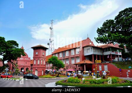 Stadthuys, city hall in the heart of Malacca City, Malacca, Malaysia Stock Photo