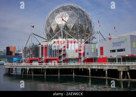 Science World at Telus World of Science in Vancouver, BC, Canada, seen  on Saturday, Oct 12, 2019. Stock Photo