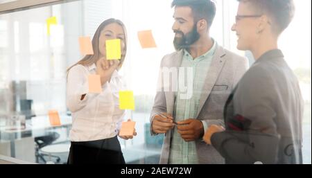 Group of architects working on project Stock Photo