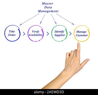 Diagram of Master Data Management Stock Photo