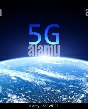 5G wireless network internet mobile concept Stock Photo