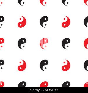 Jing and yang seamless pattern Stock Vector
