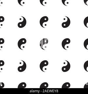 Jing and yang seamless pattern Stock Vector
