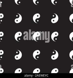 Jing and yang seamless pattern Stock Vector