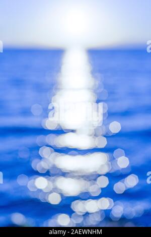 Abstract blurred background of the sea landscape at sunset Stock Photo