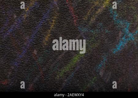 Abstract dark background with colorful stripes and spots. painted dark surface Stock Photo