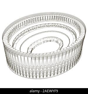 Coliseum Rome Isometric Vector 3d isometric illustration of Colosseum (Coliseum) in Rome, Italy ...