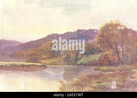 Streatley Hills. Berkshire. By Ernest Haslehust 1920 old vintage print picture Stock Photo