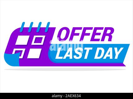 last day offer banner Stock Vector