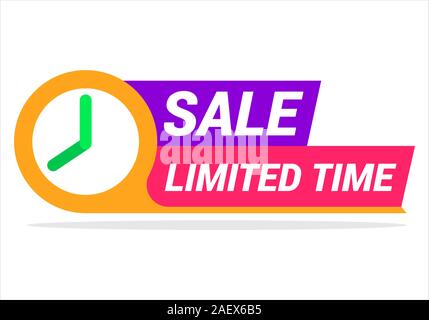 sale limited time banner Stock Vector