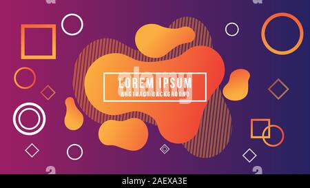 Abstract Liquid Background Design template, Orange, Purple, Violet, Shape, Gradation Stock Vector