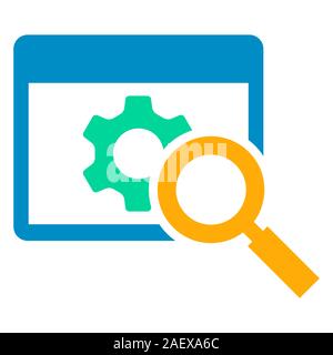 internet script seo icon Stock Vector