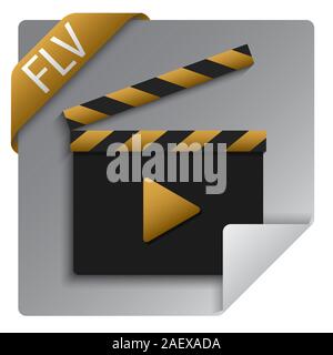 video file format icon design Stock Vector