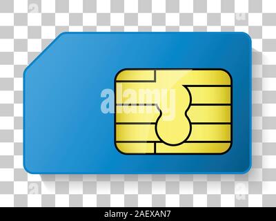 sim card realistic object Stock Vector