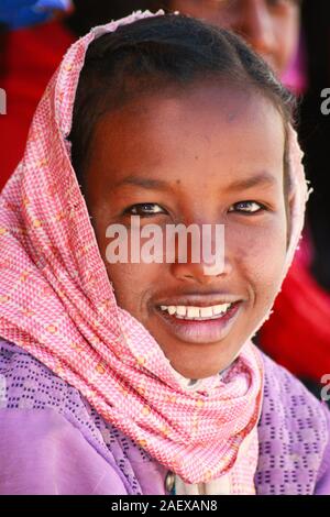 Young Eritrean girl from the Keren, second-largest city in Eritrea. Stock Photo