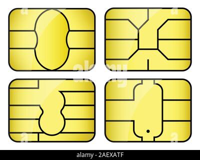 sim card realistic object Stock Vector