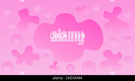 Pinky Abstract Liquid Background Design Template, Colorful Gradation Stock Vector