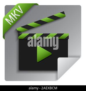 video file format icon design Stock Vector