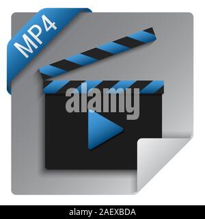 video file format icon design Stock Vector