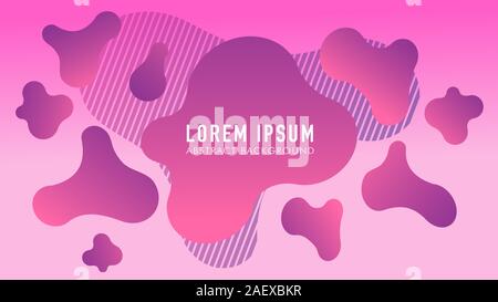 Pinky Abstract Liquid Background Design Template, Colorful Gradation Stock Vector