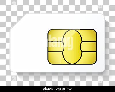 sim card realistic object Stock Vector
