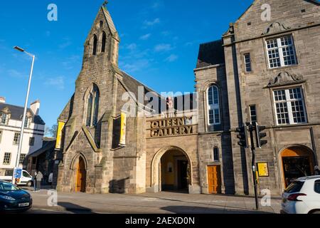 Exterior of the Queen's Gallery, part of the Palace of Holyroodhouse complex, on Cannongate in Edinburgh, Scotland, UK Stock Photo