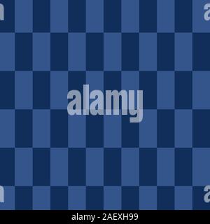 Classic blue checkered background. 2020 color. Wrapping paper, fabric print. Abstract illustration Stock Vector