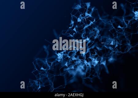 abstract plexus background for futuristic network concept Stock Photo