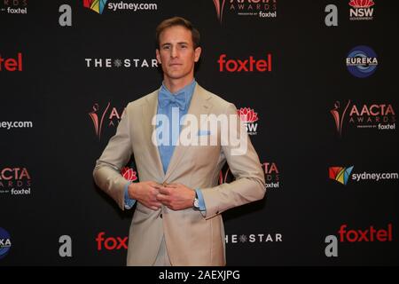 Joel Jackson attends the 2019 AACTA Awards Presented by Foxtel at The Star in Sydney. Stock Photo