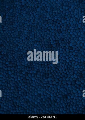 Blue coloured pebbles, stones, gravel texture background. Stock Photo