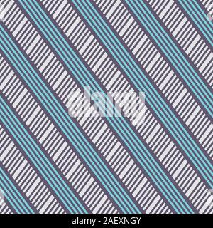 Abstract seamless stripped pattern. Parallel diagonal intersecting lines of different thickness. Modern stylish texture. Stock Vector