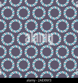 Abstract seamless pattern of repeating round ornaments isolated on white background. Background with circles. Stylish texture. Vector color. Stock Vector