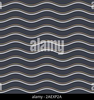 Abstract seamless pattern of regularly repeating smooth lines. Modern stylish texture. Design for background, wallpaper, wrapping, fabric, textile. Stock Vector