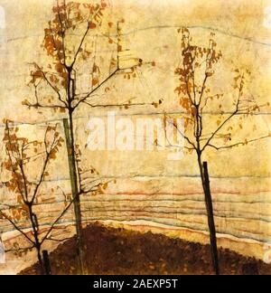 Egon Schiele, Autumn Trees, painting, 1911 Stock Photo