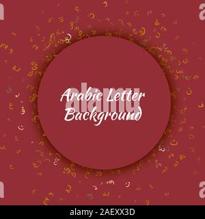 Elegant Pattern Composed from Random Arabic Letters, Abstract Background with no particular meaning - Vector Illustration Stock Vector