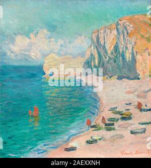 The Beach and the Falaise d'Amont (1885) by Claude Monet..jpg - 2AEXXNH