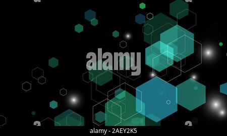 abstract vector background. Concept shape hexagon green. Vector Illustration For Wallpaper, Banners, Background, Cards, landing pages, etc. Stock Vector