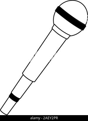 microphone icon image, flat design Stock Vector